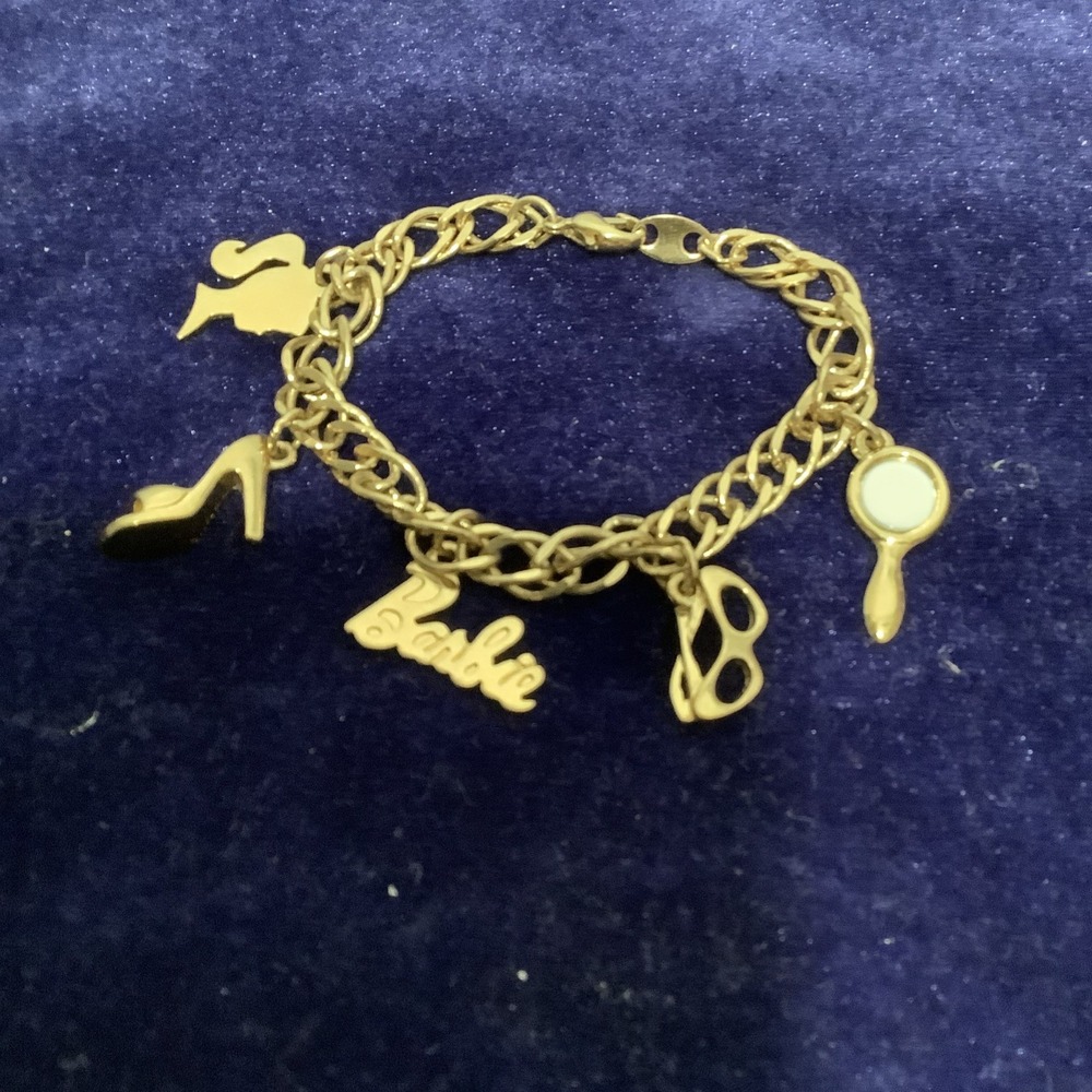 Vintage Barbie Gold-plated 6.5" Charm Bracelet